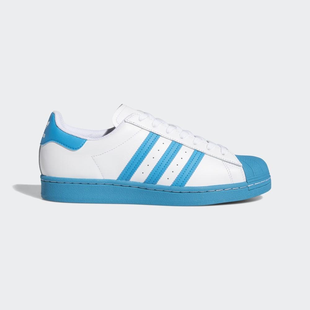 Adidas Men's Superstar Shell Toe Originals Shoes White/Light Turquoise Ireland FY2756